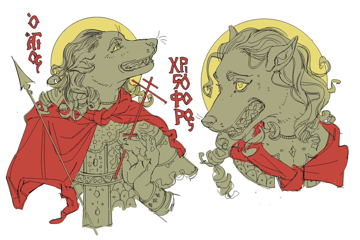 ddcrushh's tweet photo. saint christopher cynocephalus https://t.co/YtrWz60oCw