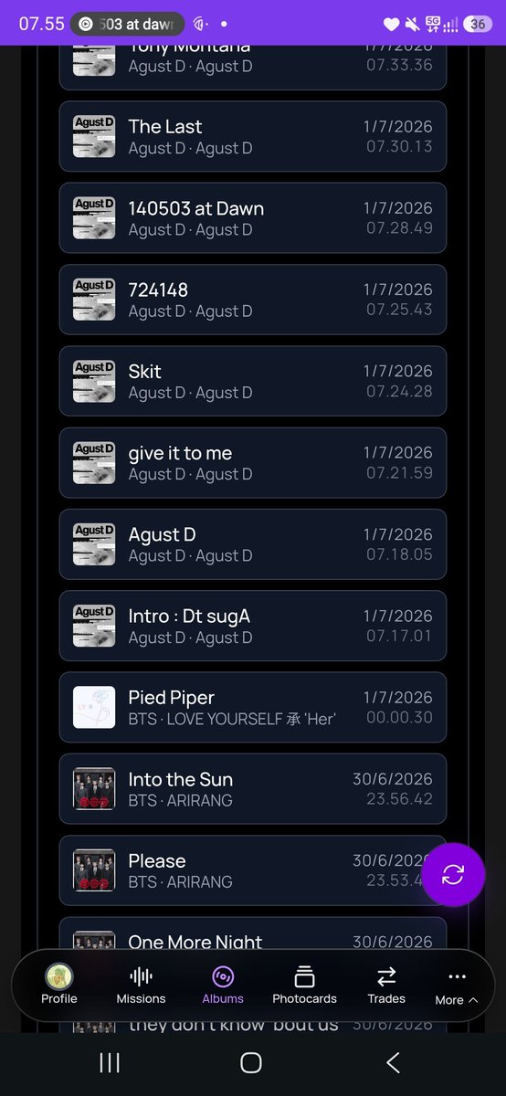 skykey93's tweet photo. @b_cdapp 1 song not syncron to my AM, please help. Another AM like face yourself and love yourself answer 3 songs not syncron too. https://t.co/HMxwOfEBKU