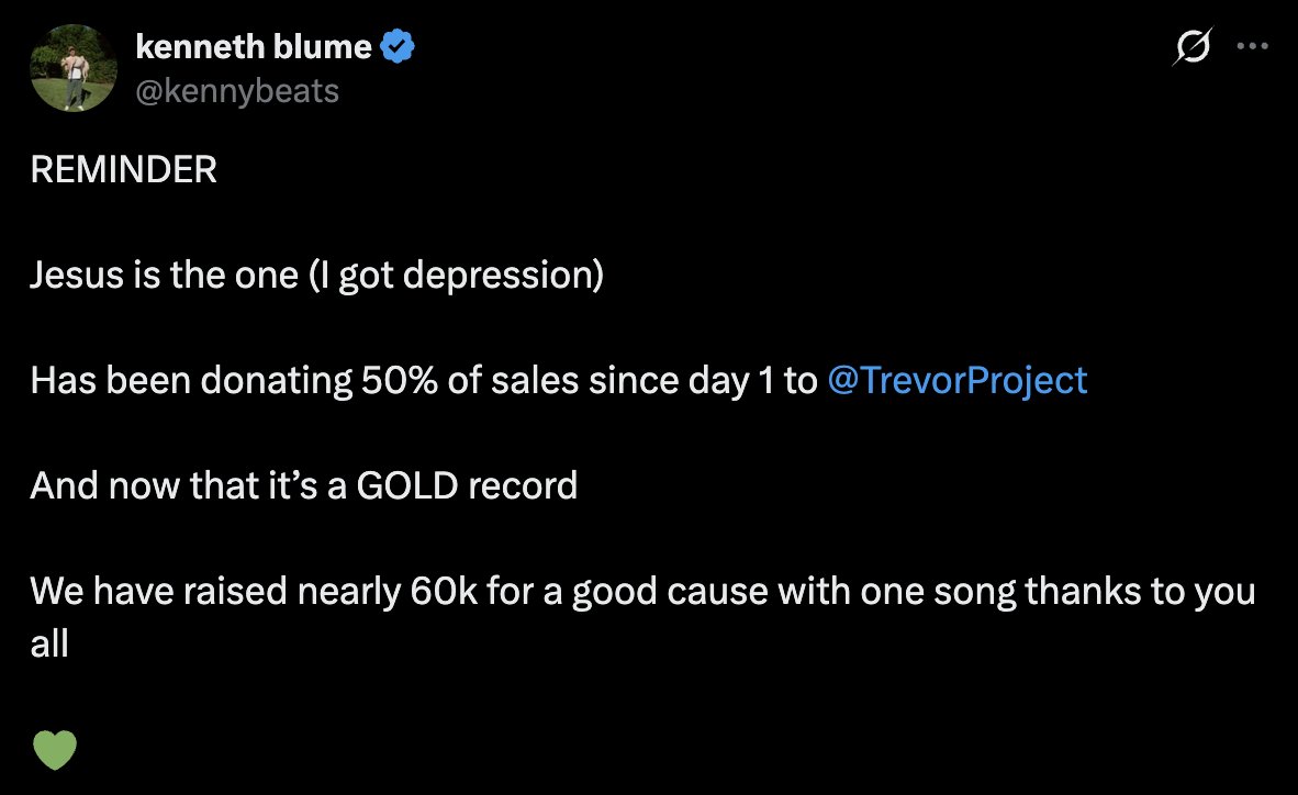 CineMasai_'s tweet photo. this is beside the point and I love that the song managed to put some serious bread toward a good organization but a Gold-certified record only generating ~$120K in revenue is p crazy https://t.co/MdajfFBI3Y