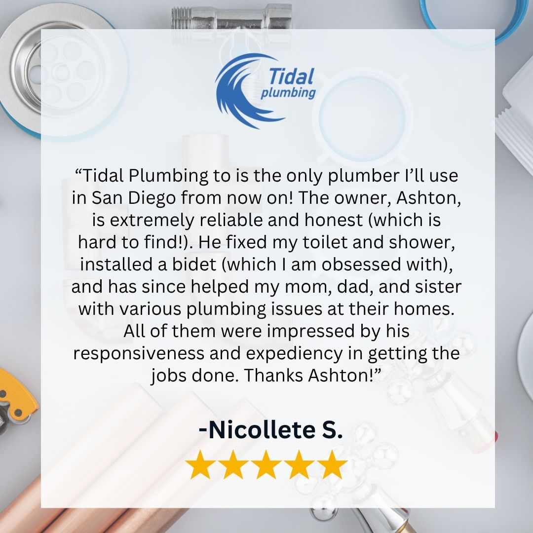 tidalsd's tweet photo. Thank you, Nicollete! We truly appreciate your trust in Tidal Plumbing and are glad our team could provide reliable, honest, and responsive service.

Call us at (619-614-7727) or visit https://t.co/ehnrGC5MHD  for more information.

#tidalplumbing #plumbingexperts https://t.co/yDQ4OMVmFa