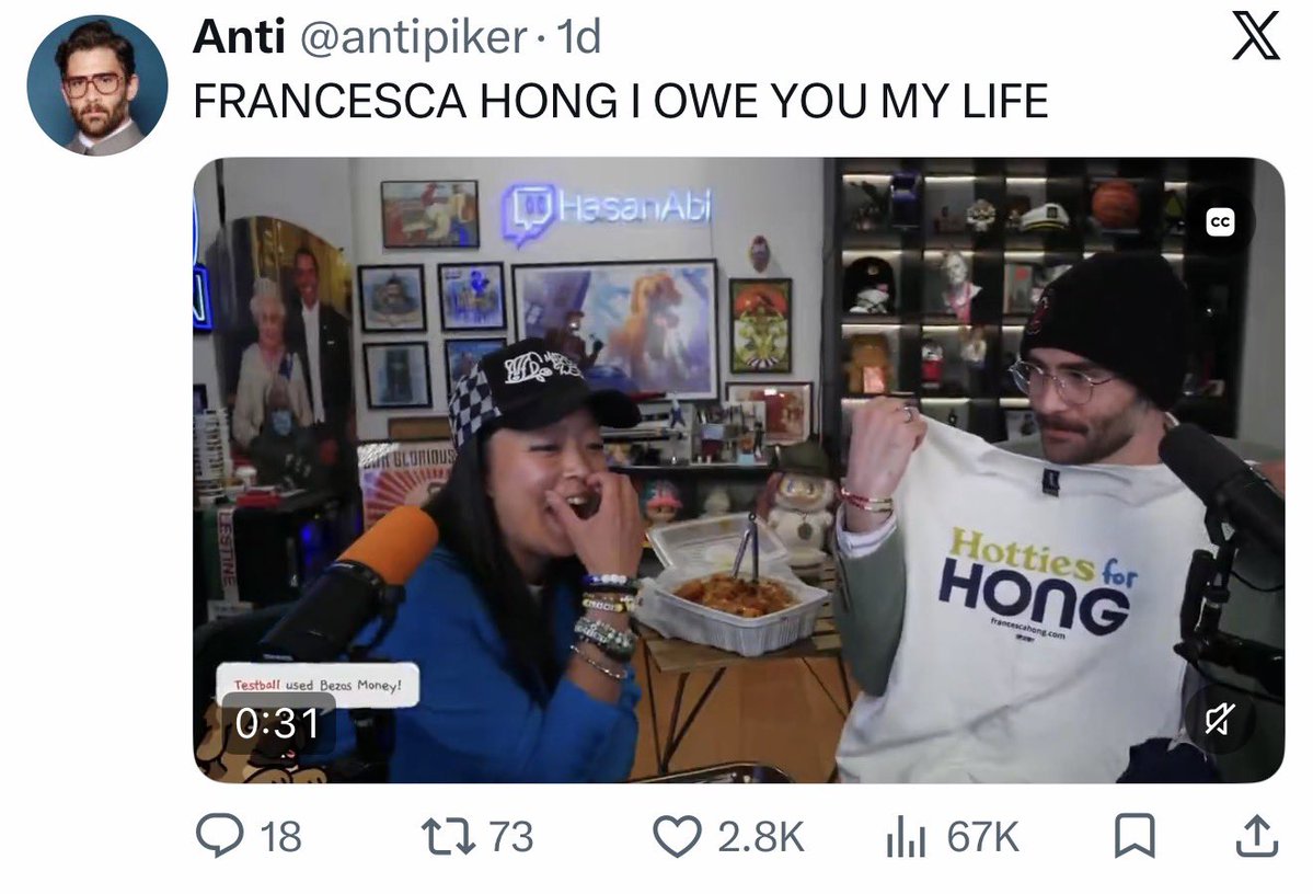 EricJBott's tweet photo. Hasan Piker - “Kill them! Kill those motherfuckers and murder those motherfuckers in the streets. Let the streets soak in their fucking red capitalist blood.” 

@FrancescaHongWI ⬇️⬇️⬇️ https://t.co/aJPihUsZMR