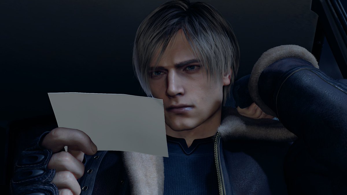 csayric's tweet photo. Just the look on his face when he looked at Ashley's photo. He looks like he's already in love.

#REBHFun #ResidentEvil4Remake #LeonKennedy #AshleyGraham #Eagleone #Ashleon #Leshley https://t.co/DapYS8Ck44