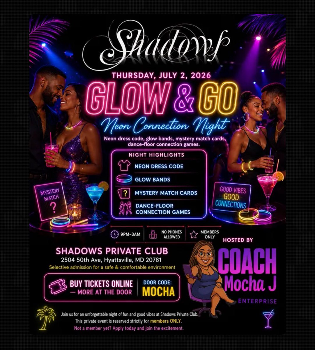 Shadows_Club's tweet photo. This week @ Shadows — where elegance meets the turn-up. Dress to impress, dance like you own the night. 🎊🥳

#party #nightlife #club #dmv #parties
Part 1 https://t.co/BIsM7GdVCa