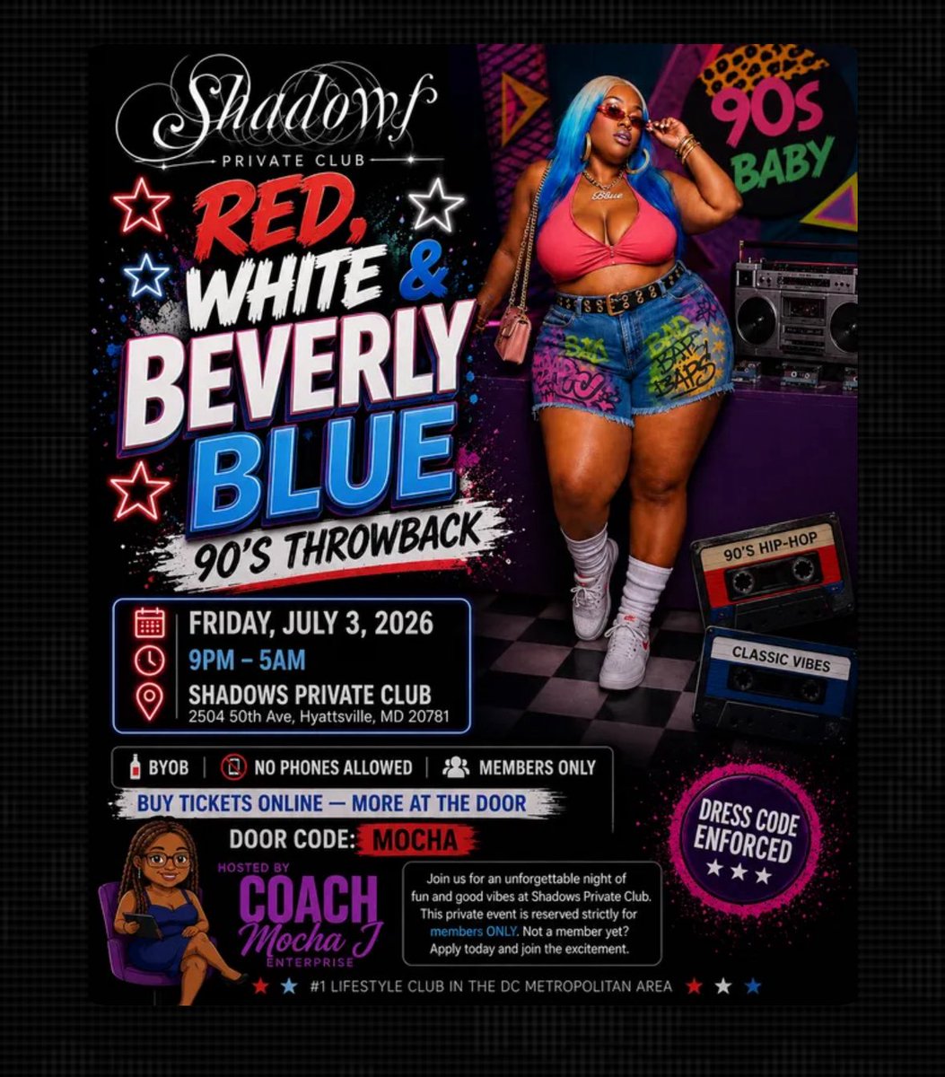 Shadows_Club's tweet photo. This week @ Shadows — where elegance meets the turn-up. Dress to impress, dance like you own the night. 🎊🥳

#party #nightlife #club #dmv #parties
Part 2 https://t.co/jB0ujx36wu