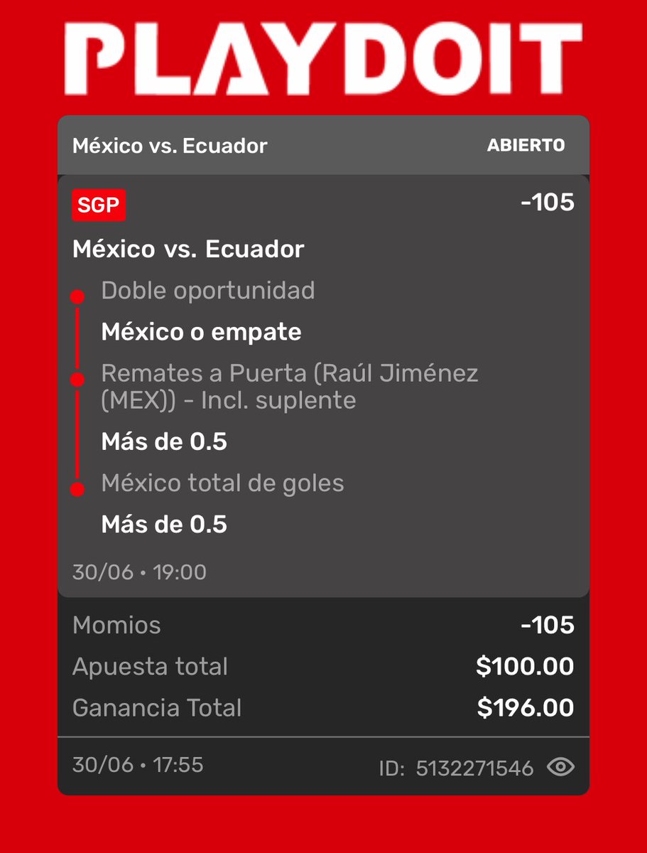 MurakamiPICKS's tweet photo. PASOO 1 🪜 

Suerte a Todos 🍀💪
#mexico https://t.co/1yJslz9LLZ
