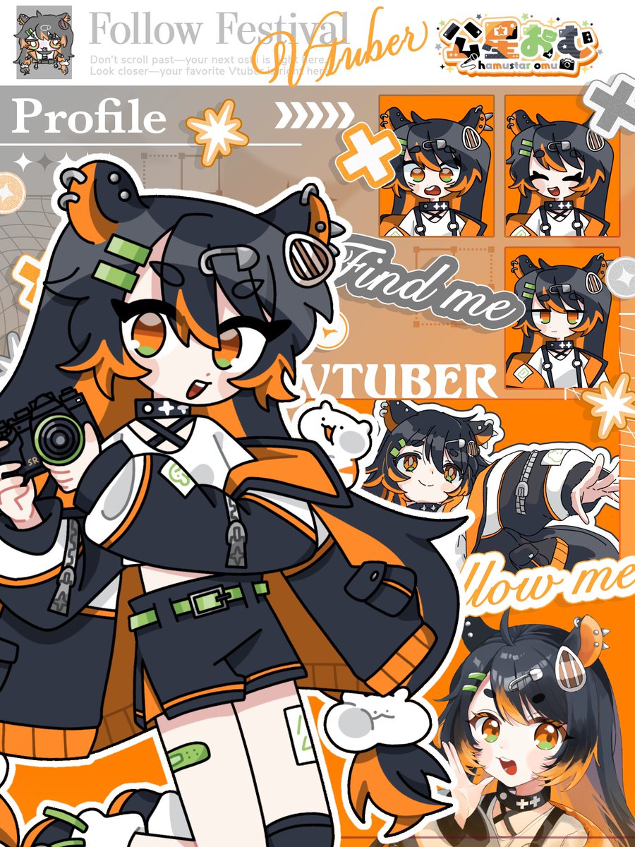 Omu_Hamu_Star's tweet photo. ✧    #7月のVTuberフォロー祭り  ✧
おはむ~🐹🌠
歌うフィジカルハムスター個人勢Vtuberの
公星 おむ（はむすた おむ）です❗️

🧡歌うま🎤
🖤owタンク専🛡
🧡元陸上自衛官🫡
🖤ヤニカス🚬

楽しい毎日のお供に元気なハムスターどう❓
♥️全反応巡回♻️ https://t.co/GuhFkuZyN6