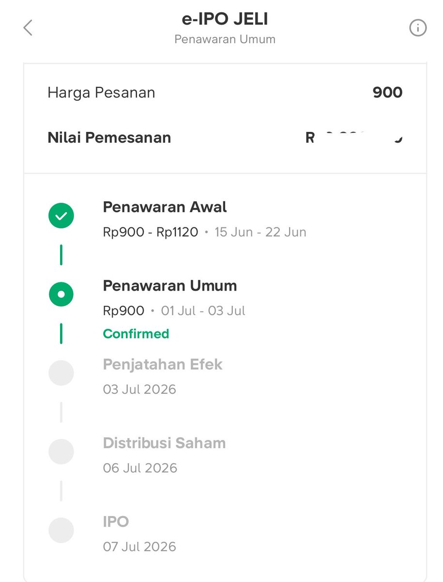 samnvendr's tweet photo. Harga IPO Final JELI, JECX, PRDL dah keluar nih 

PRDL mentok atas Rp120 
JELI mentok bawah Rp900 
JECX mentok bawah Rp1250 

Yang mau antri udah start siapin modal karna penawaran umum udah dibuka https://t.co/fRtpGPPMTm