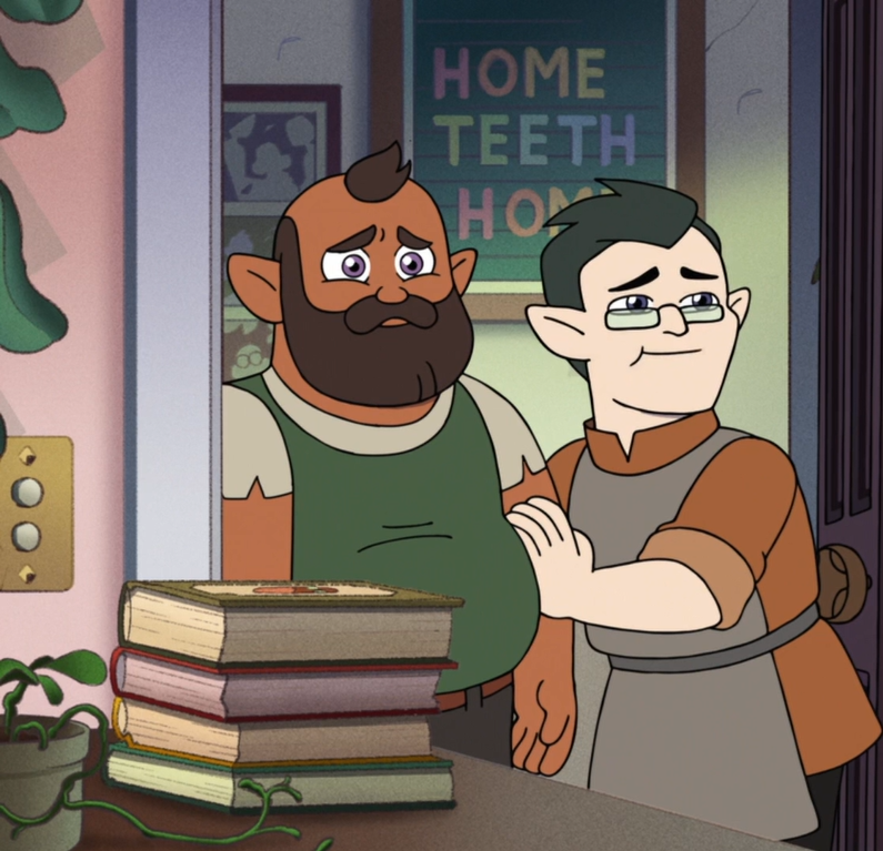 RandomSecrets1's tweet photo. For the last day of Pride Month is Willow's parents from The Owl House, Gilbert and Harvey Park. They were created by @denaterrace  and were voiced by Eric Bauza(Gilbert) and Matt Chapman(Harvey). https://t.co/MbxKVYzVt6