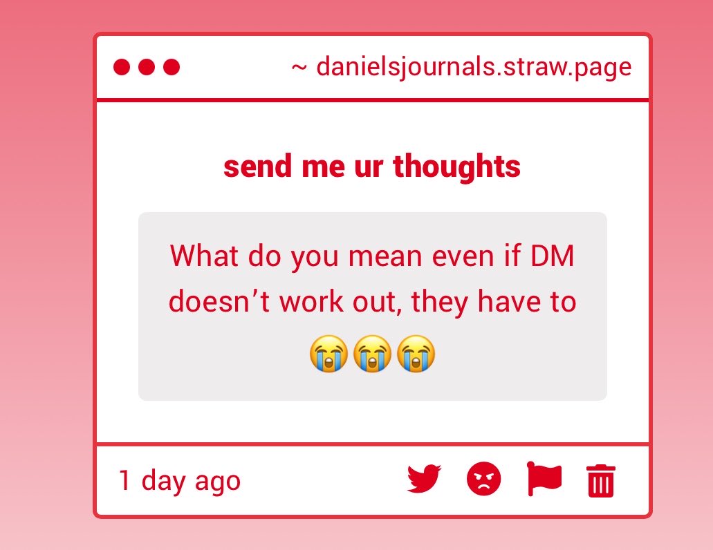 danielsjournals's tweet photo. I know i let the doom posters get to me im sorry i still do believe in them forgive me 💜🫂💜 https://t.co/dcXDYew9Fn
