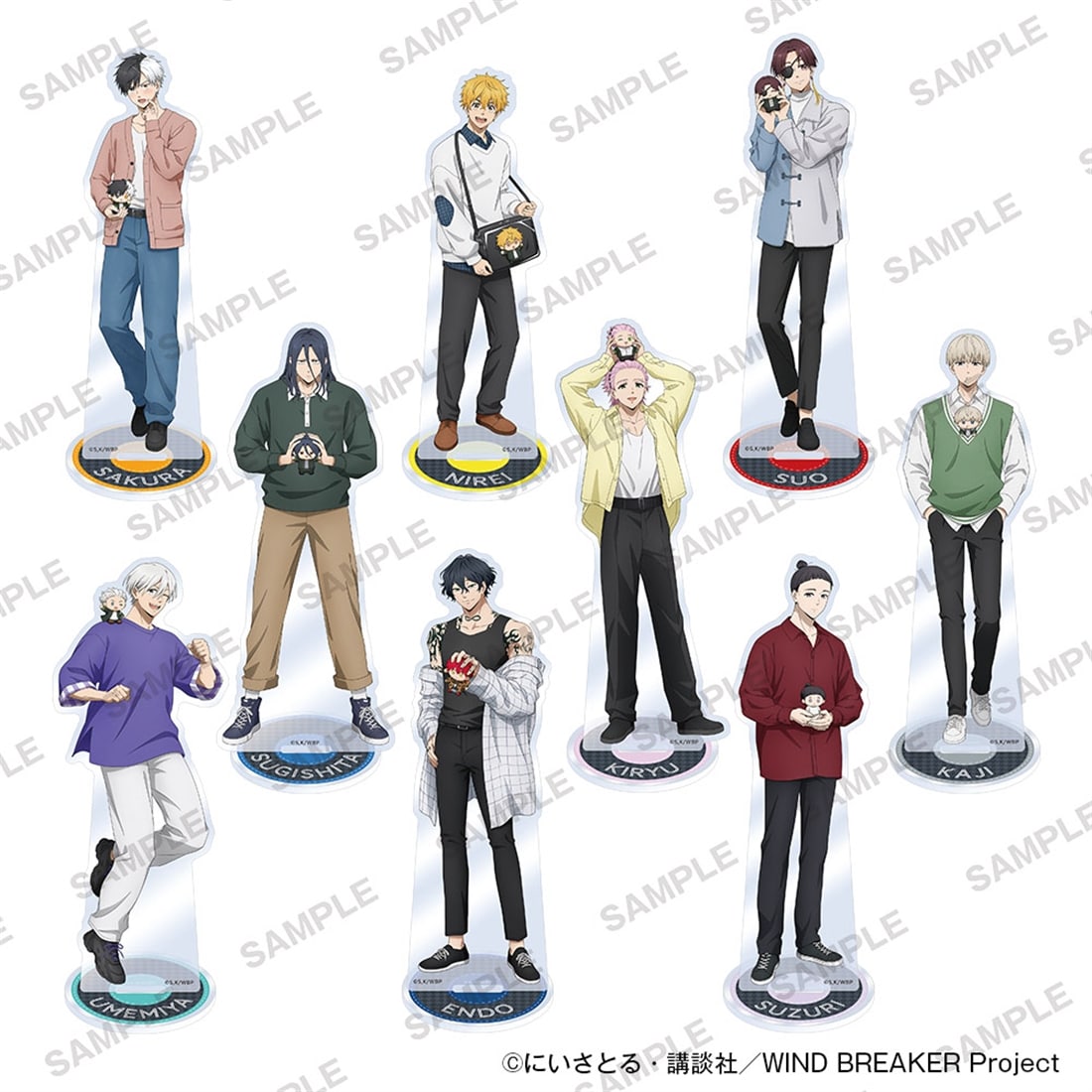 ウィンドさんブレイカー ソロカットアクリルスタンド　ピコぬい 全5種セット コレイズにて予約受付開始 WIND BREAKER_アクリルスタンド ぬいぐるみ