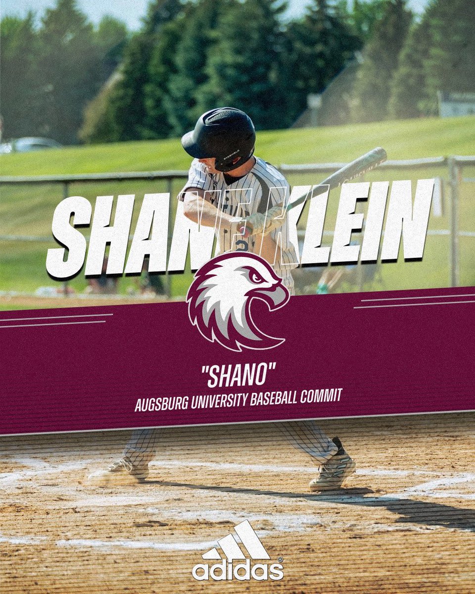 AuggieBaseball's tweet photo. 🚨COMMITMENT SPOTLIGHT🚨

🪪 Shane Klein

📍Apple Valley, MN
⚾️ 1B / OF / LHP
🏫 Eastview High School
🏟️ @EV_Baseball 
🎓 Education
💪 “Shano”

Welcome to the Convocation, Shane! Can’t wait to see you rep the Maroon &amp; Gray this fall!

#FDSA #AuggiePride 🦅 https://t.co/ehrqD9JEBY