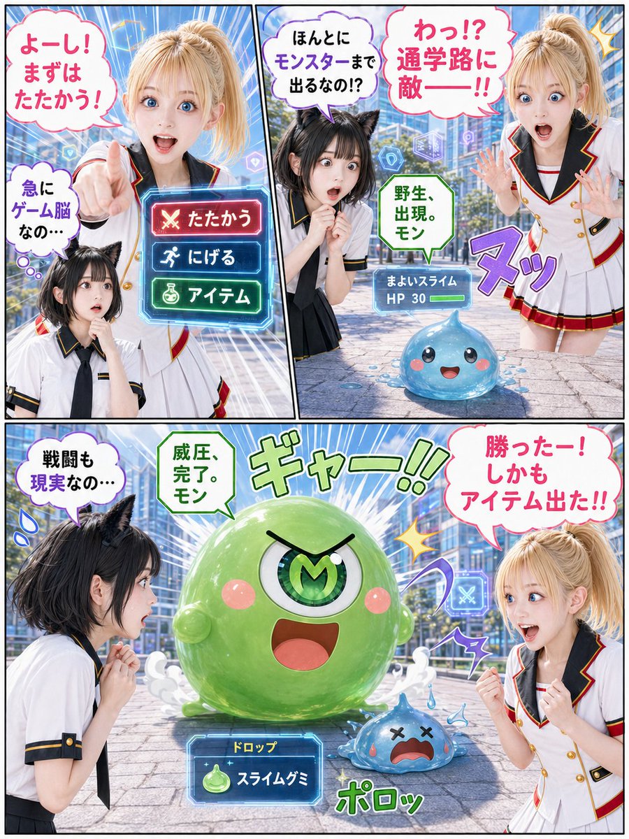 yuupoji's tweet photo. 試作AI丸投げマンガ🤣🤣🤣
おもしろい？モン🤔 https://t.co/UyGyAjWMJM