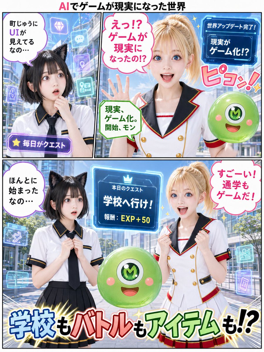 yuupoji's tweet photo. 試作AI丸投げマンガ🤣🤣🤣
おもしろい？モン🤔 https://t.co/UyGyAjWMJM