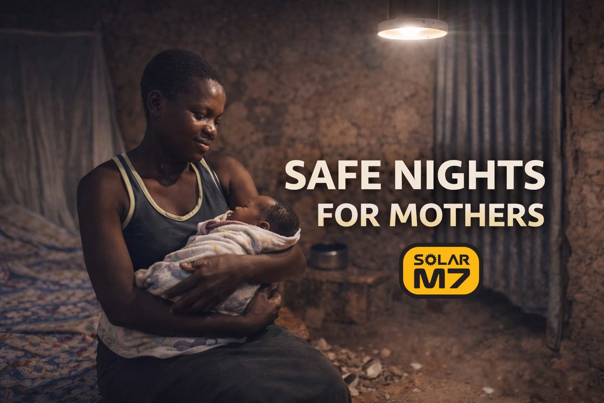 100DaysofSolar's tweet photo. One candle fire nearly destroyed their home. Now, #SolarM7 lights their nights safely.

For Fatuma's family in Wakiso, Uganda, fear has been replaced with peace. Children study safely. Elders rest easy.

#100DaysofSolar #IncludeEveryone

https://t.co/aI3g8b0l4u https://t.co/HsrcOolQkt