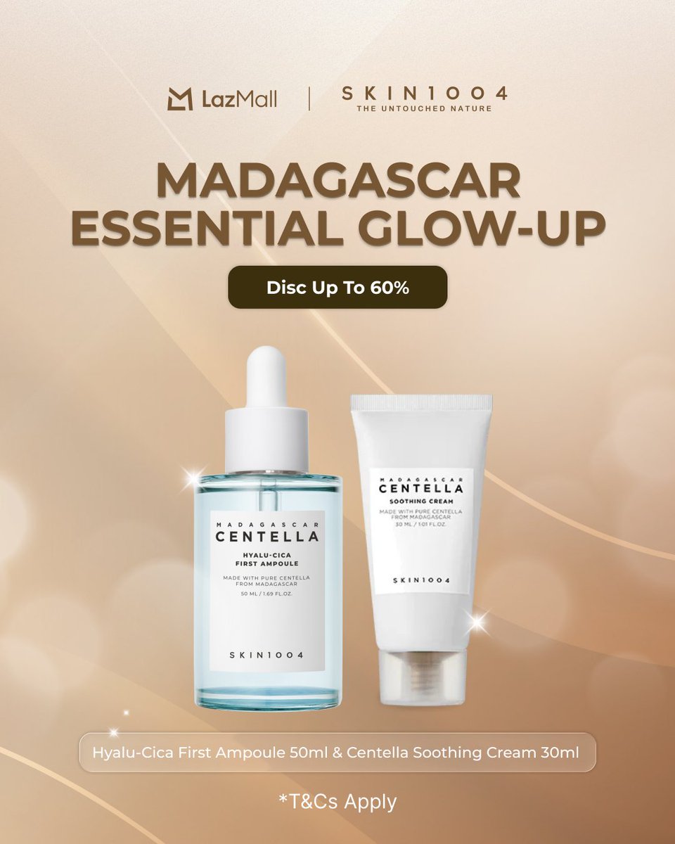 LazadaID's tweet photo. Rahasia utama buat kamu pertahankan kulit glowingmu ✨ Ada dari SKIN1004 dengan harga murce: https://t.co/wFhhR8Bh5p 😉 https://t.co/TEWbU3KKPw