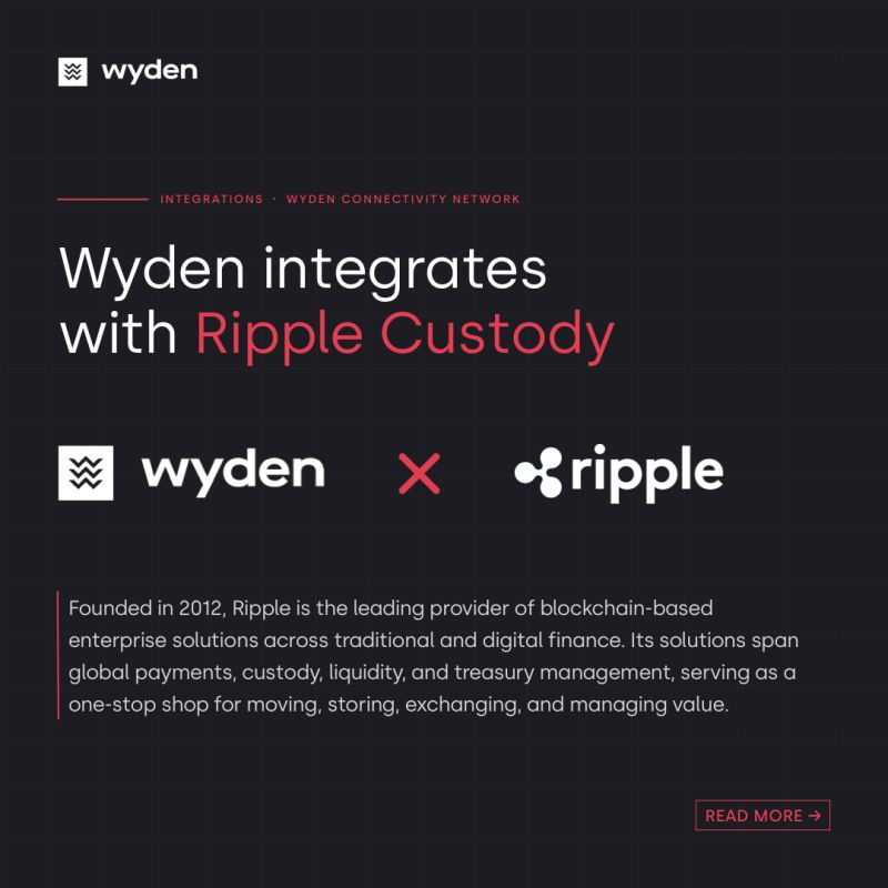 BankXRP's tweet photo. RIPPLE JUST LOCKED IN ANOTHER INSTITUTIONAL WIN 🔒 

Wyden's trade orchestration layer now plugs directly into Ripple Custody banks get seamless trading + bank-grade custody in one stack. $XRP https://t.co/tGaCQDuthw