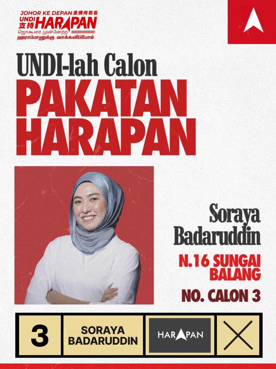 anwaribrahim's tweet photo. 𝗞𝗘𝗡𝗔𝗟𝗜 𝗖𝗔𝗟𝗢𝗡 𝗣𝗔𝗞𝗔𝗧𝗔𝗡 𝗛𝗔𝗥𝗔𝗣𝗔𝗡 𝗣𝗥𝗡 𝗝𝗢𝗛𝗢𝗥

Saya merayu dengan penuh rendah hati agar saudara-saudari memberikan mandat kepada calon-calon HARAPAN untuk memimpin negeri Johor bagi tempoh lima tahun akan datang.

Insya-Allah, amanah ini akan dipikul dengan penuh tanggungjawab dan tidak akan sesekali disia-siakan.

“Sesungguhnya Allah menyuruh kamu menyampaikan amanah kepada yang berhak menerimanya, dan apabila menetapkan hukum di antara manusia supaya kamu menetapkan dengan adil.” (Surah An-Nisa: 58)

Johor Ke Depan. Undi HARAPAN🔺🚩

#PakatanHARAPAN
#MemaknaiHARAPANRakyat
#YakinHARAPAN