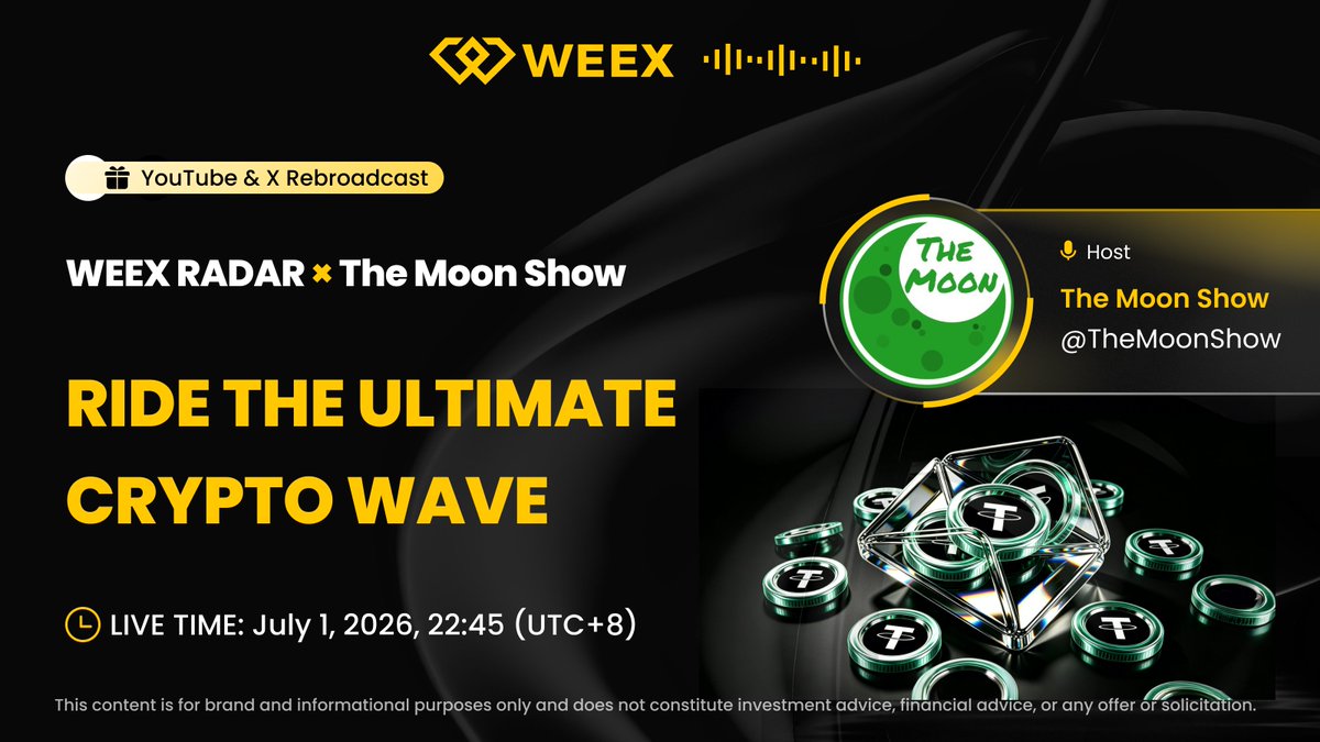 WEEX_Official's tweet photo. 🔴 WE ARE LIVE!
@TheMoonShow is officially on WEEX Radar! 🌊
🚨 THE 5 USDT DROP IS ACTIVE! 🚨

Subscribe, watch, and drop your WEEX UID in the live chat NOW! Only the first 20 fast actors will win! 🏃♂️💨
Watch &amp; Drop UID:https://t.co/oXuM5p5Ili https://t.co/kAZinpeDni