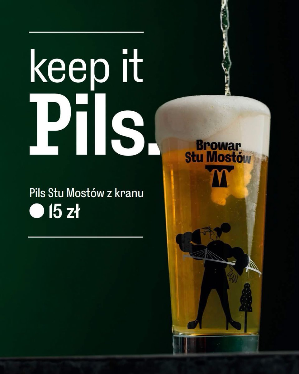 BrowarStuMostow's tweet photo. Najtańszy kraftowy pils we Wrocławiu? 👀🍺

Pils Stu Mostów z kranu za 15 zł. Bez haczyków. Bez kompromisów.

A Wy co sądzicie — 15 zł za kraftowego pilsa to promocja czy po prostu uczciwa cena? 👇

📍 Bistro Stu Mostów
📍 Taproom Stu Mostów

#KeepItPils https://t.co/VMPrF3vdHV