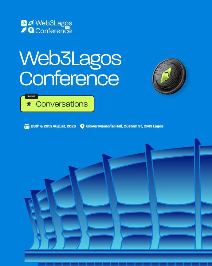 Web3LagosCon's tweet photo. Every year, one room brings together the people building what's next.

Web3Lagos Conference 5.0 is here. 🚀

This year’s theme: Conversations.
Because every breakthrough starts with one.

🚨Only 800 participants will be selected through our approval process.

Ready to be part of the conversations shaping what’s next?

Apply now.
🔗 https://t.co/mxuqYY81Zm

#Web3LagosConference #W3LC5