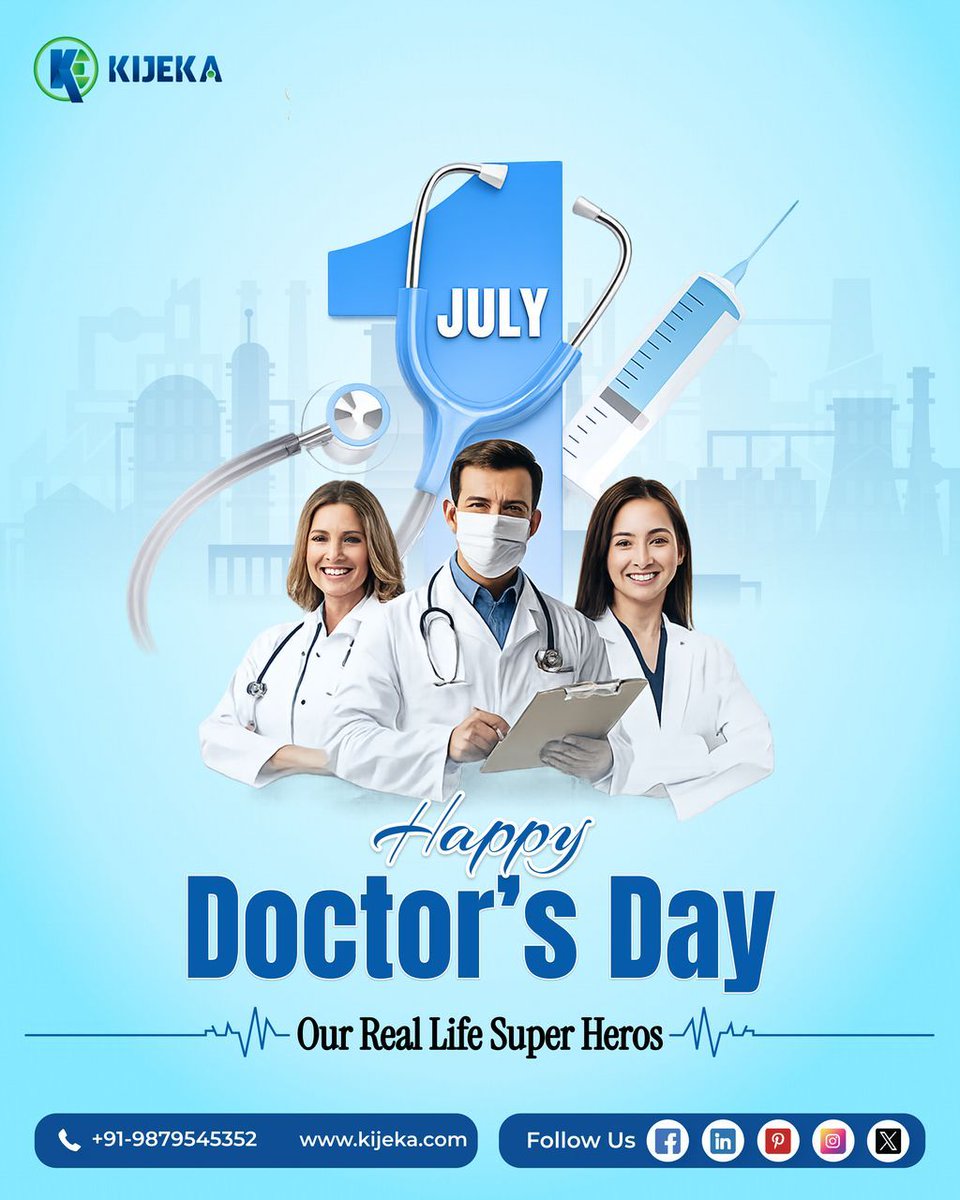 kijeka's tweet photo. 🩺🌍 Honoring the compassion &amp; courage of doctors on Doctor’s Day.

At Kijeka, we salute the healers who bring hope, resilience &amp; care to every life. 💙

#DoctorsDay #HealingWithCompassion #KijekaCares #MedicalExcellence #HealthAndHope #ResilienceInCare #GratitudeAndRespect https://t.co/4PMJcbBTE3