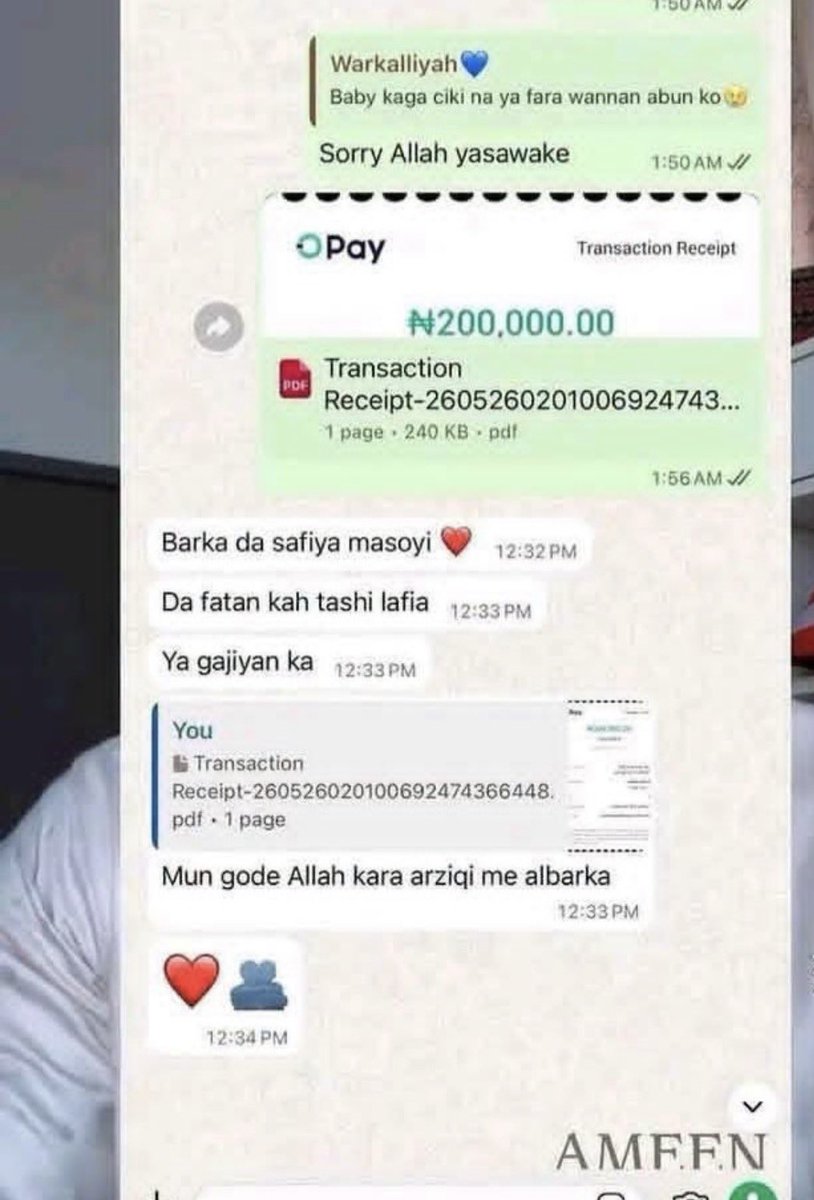 khalil_skyman's tweet photo. Da Dumi Dumi: Dan takarar majalisar jihar kano, Gwale LGA, Hon. Aminu Warkal 

Ya fitar da zabga-zabgan screenshot na irin cefanen gidansa

Da kuma yanda yake daukar nauyin iyayen ta da yan’uwanta bayan da ta ce ba ya ciyar da ita abinci yana barin ta da yunwa kuma cikin kunci https://t.co/RzY0XjmcZl