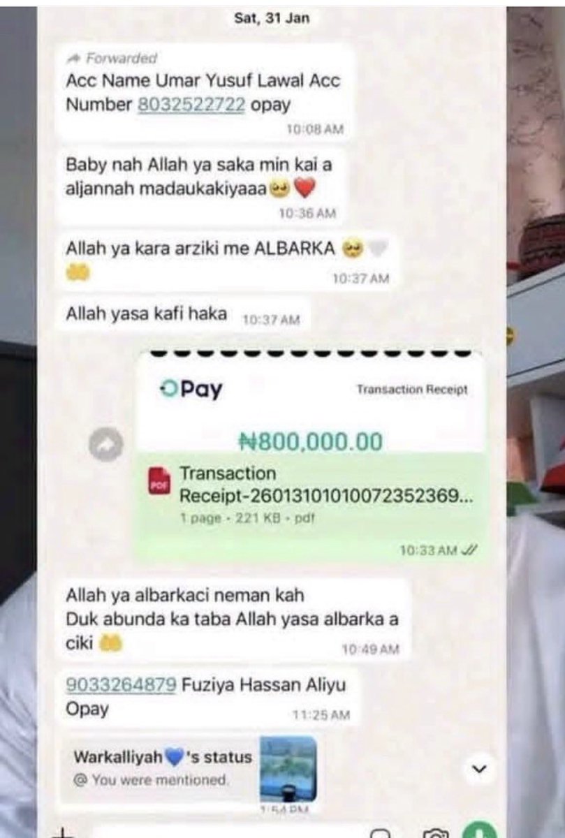 khalil_skyman's tweet photo. Da Dumi Dumi: Dan takarar majalisar jihar kano, Gwale LGA, Hon. Aminu Warkal 

Ya fitar da zabga-zabgan screenshot na irin cefanen gidansa

Da kuma yanda yake daukar nauyin iyayen ta da yan’uwanta bayan da ta ce ba ya ciyar da ita abinci yana barin ta da yunwa kuma cikin kunci https://t.co/RzY0XjmcZl