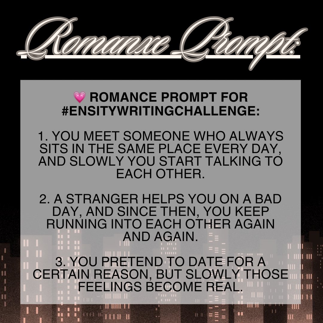 Ensity_RP's tweet photo. ㅤㅤㅤ
MACAM-MACAM PROMPT
WRITING CHALLENGE:
- Dikerjakan minimal 1, maksimal 2 (ide boleh digabung)
- Hanya dikerjakan solo atau berpartner dengan Ensitizens
- Minimal 15 replies, tidak ada maksimal
- Dilaporkan 31 Juli 2026
- Selamat menulis kreatif, Ensitizens! ✦
ㅤㅤ https://t.co/QfCqudp7ZY