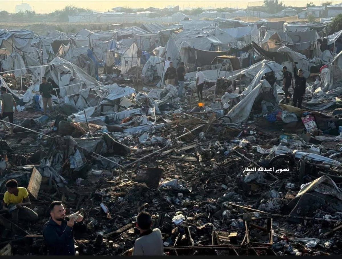 mhdksafa's tweet photo. Nothing justifies burning children alive while they sleep in tents in refugee camps. Nothing. Not self defense. Not human shields. Nothing. https://t.co/9pqVIMEFI2