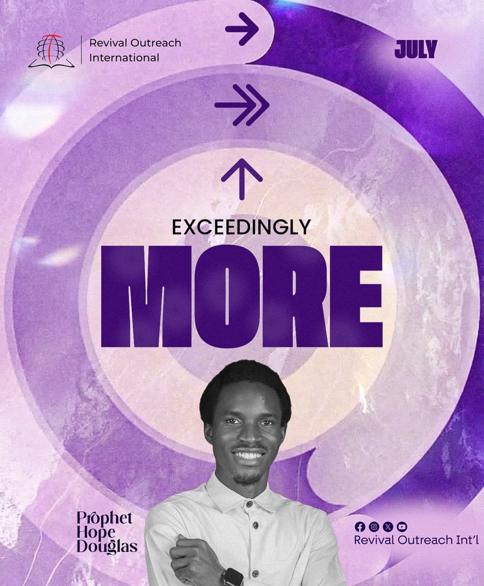 ROI_Adullam's tweet photo. "Now to Him who is able to do exceedingly abundantly above all that we ask or think, according to the power that works in us." - Ephesians 3:20 

You are stepping into EXCEEDINGLY MORE! 
Welcome To July!

#RevivalOutreachInternational 
#PossessingLandsAndTerritories https://t.co/h1alDLdX6q