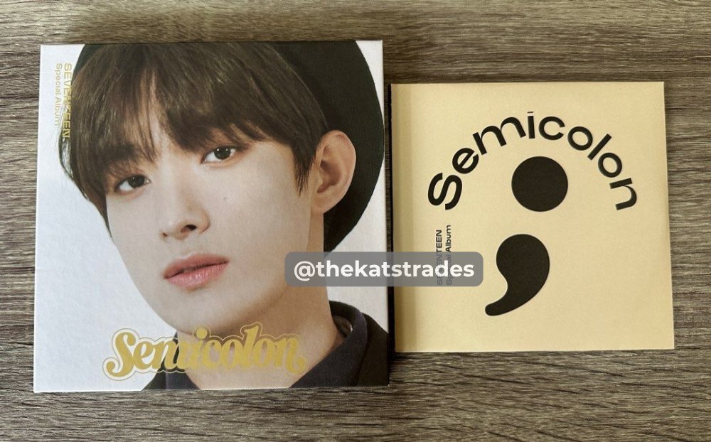 thekatstrades's tweet photo. WTS LFB PH Seventeen
Semicolon Albums 
Semicolon Albums w/major flaws- PHP 180 each 
✅The 8 
✅Seungkwan
Semicolon Weaving Kit-PHP 80
Album &amp; Weaving Kit Set-PHP 200
MOP: Gcash
MOD: GGX, LBC, J&amp;T
DM me for condition.
#SEVENTEEN #WTS https://t.co/IANrhlcjg2