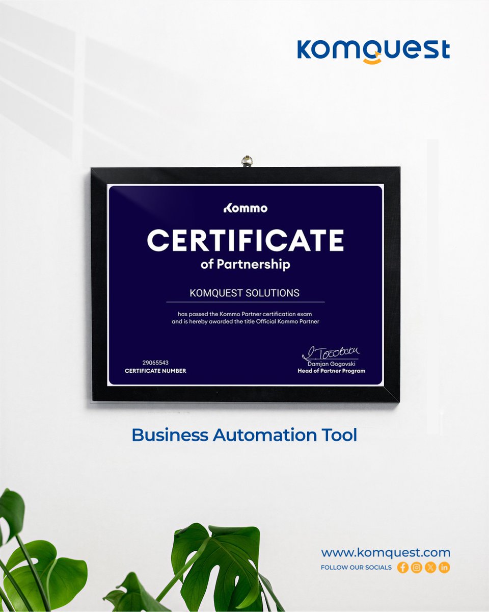 KomQuest's tweet photo. Komquest Solutions is now an Official Partner for Kommo—the ultimate Business Automation Tool!

We’ve cleared the certification, and we're ready to help you stop losing leads and start automating your sales #Kommo #BusinessAutomation #SalesFunnel #GrowthHacking #KomquestSolutions https://t.co/UHjGSxIaKw