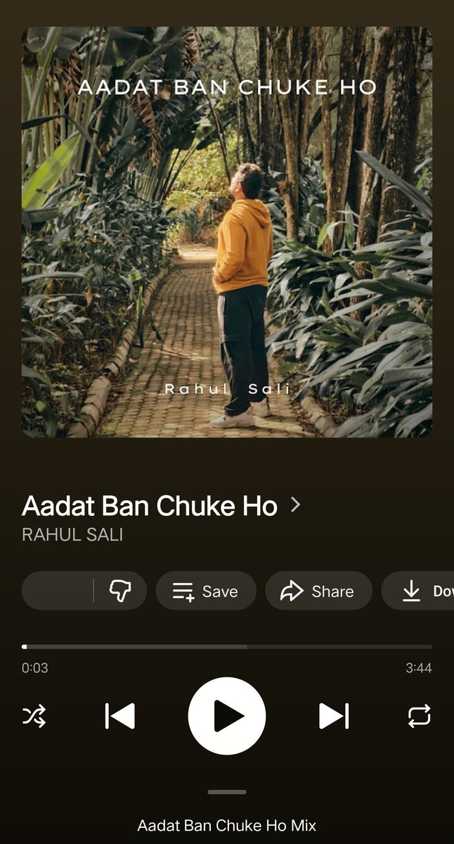 RahulSali15's tweet photo. #aadatbanchukeho is all your yours!
My latest original is now available on all streaming platforms. Video dropping tonight on my YouTube channel #voiceofrahulsali 💙🙏🌻 https://t.co/ClSyywXi1o