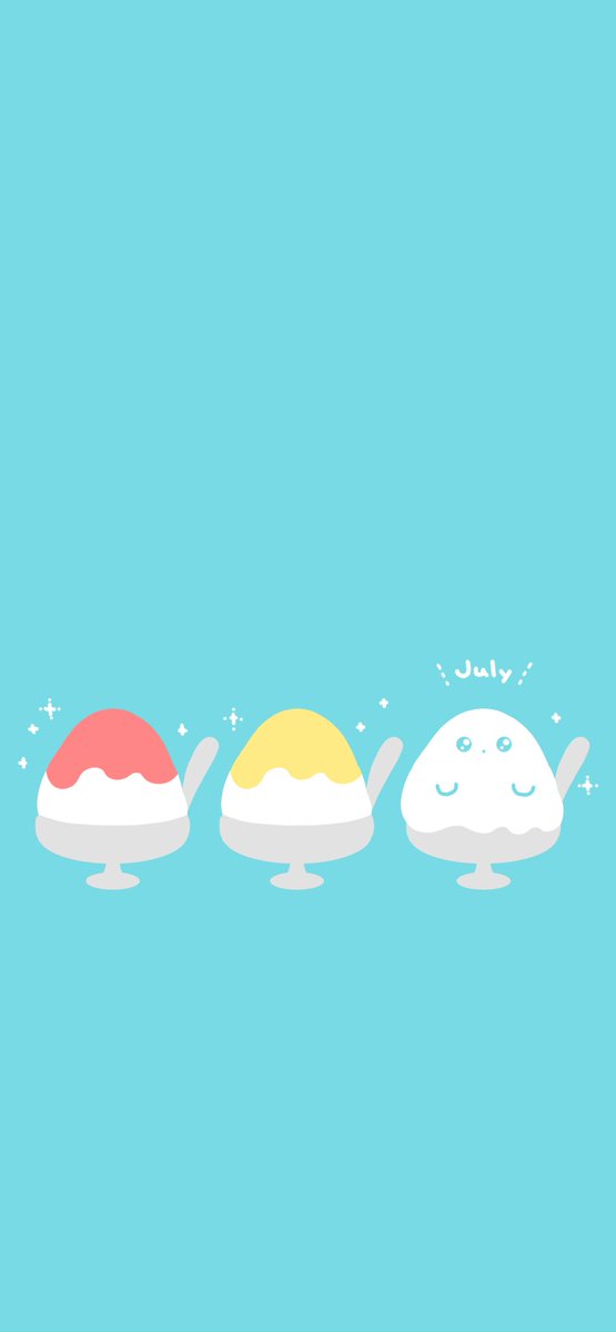 ୨୧┈┈┈┈┈┈┈┈┈୨୧ 7月のおばけさん👻🩵 ロック画面などに