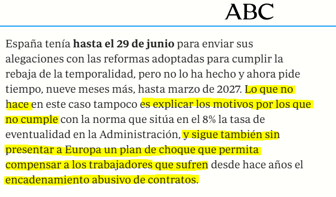 AbusadaInterina's tweet photo. ¿@oscarlopeztwit plazo para qué?
¿Para abusar del abuso? 
¿Estará la @EU_Commission a la altura?
¿O permitirá seguir condicionando la vida profesional de 1M de trabajadores públicos?
🆘12 años de proc. de infracción🆘

https://t.co/KjAjZgIYUd
#oscarlopezdimisión
#FijezaYa https://t.co/3qMpfYr6m9