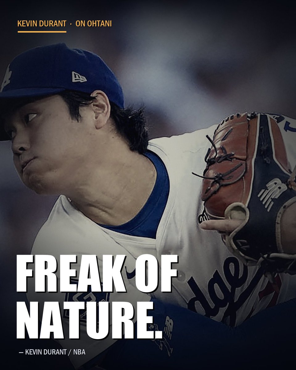 shoheidailylab's tweet photo. He's a FREAK OF NATURE. 

2025年、NBAのスーパースターKevin Durant の大谷さんへの言葉です。

「彼は規格外（freak of nature）だ。競技そのものを変えているといっていい。引退する頃には史上最高の1人、いや、議論なく史上最高かもしれない。」

KDをして、すでに最高を超えている、という評価。 https://t.co/iU6p3vudCr