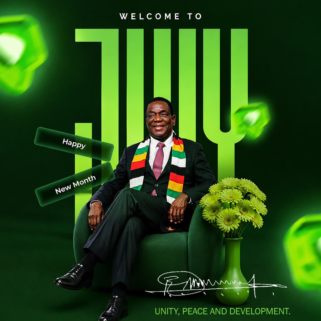 Jahguide33's tweet photo. 🇿🇼 JULY IS HERE – A DEFINING MONTH FOR ZIMBABWE 🇿🇼

Story by Jah Guide 

01 July 2026

The month that many Zimbabweans have been waiting for has finally arrived. July marks another historic chapter in our nation's constitutional journey as all eyes turn to His Excellency, the President of the Republic of Zimbabwe, .

With Parliament having successfully concluded its constitutional mandate on Constitutional Amendment Bill No. 3, the final constitutional step now rests with the President's assent. This is a significant milestone in a process that has involved parliamentary debate and public consultation.

As ZANU PF, we have full confidence in the visionary leadership of President Mnangagwa and his unwavering commitment to constitutional governance, national unity and the continued development of Zimbabwe under the Second Republic.

The journey towards an upper-middle-income economy by 2030 requires stability, strong institutions and decisive leadership. Under President Mnangagwa's stewardship, Zimbabwe continues to chart its own path with determination and purpose.

As we await the President's constitutional decision, let us remain united, peaceful and focused on building a prosperous Zimbabwe for present and future generations.

Forward with Vision 2030!
Forward with Peace, Unity and Development!

Nyika Inovakwa Nevene Vayo 🇿🇼

#Varakashi4ED 
#EDWorks 
#Vision2030 
#SecondRepublic 
#CAB3bho 
#PeaceUnityDevelopment