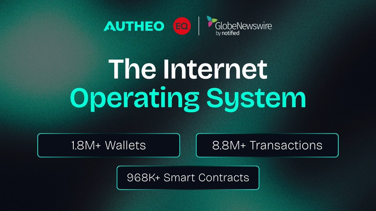 Autheo_Network's tweet photo. Autheo is featured on GlobeNewswire 🫡

After 5 years of development, Mainnet is officially live.

Introducing the Internet Operating System, a decentralized coordination layer built for Web, blockchain and AI.

Autheo by the numbers:

➜ 1.8M+ testnet wallets
➜ 968K+ smart contracts
➜ 8.8M+ transactions
➜ Built-in post-quantum cryptography
➜ W3C decentralized identities
➜ Cosmos + EVM architecture

Read the full announcement 👇