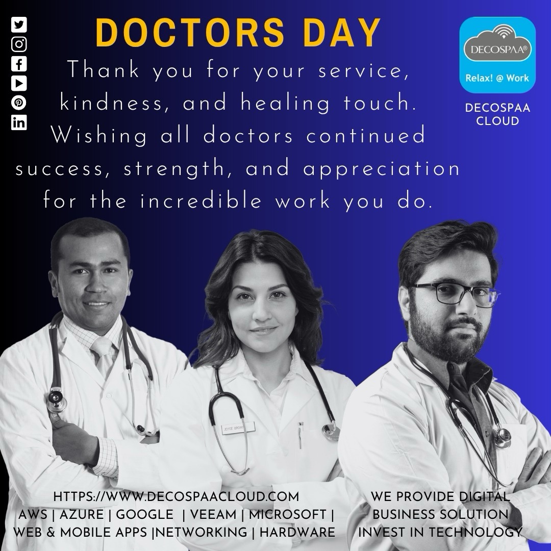 DecospaaCloud's tweet photo. Happy  doctors day to  all doctors https://t.co/r1nvtQGf9V