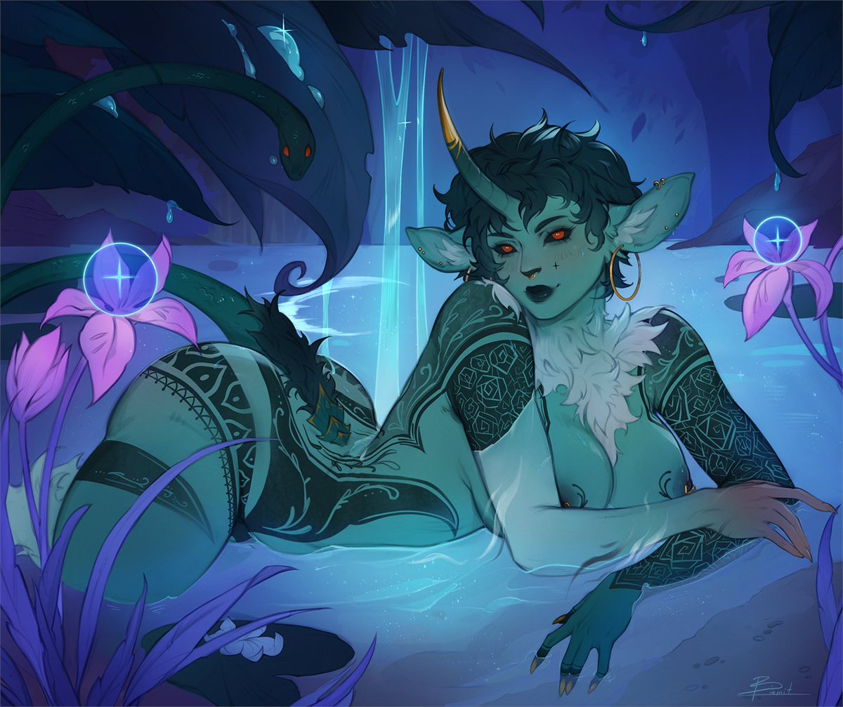 Birmit_C's tweet photo. Hiraethe 💙🌸
Summer YCH cmm (night version) for sevensealursa https://t.co/Sa9OJCyaSZ