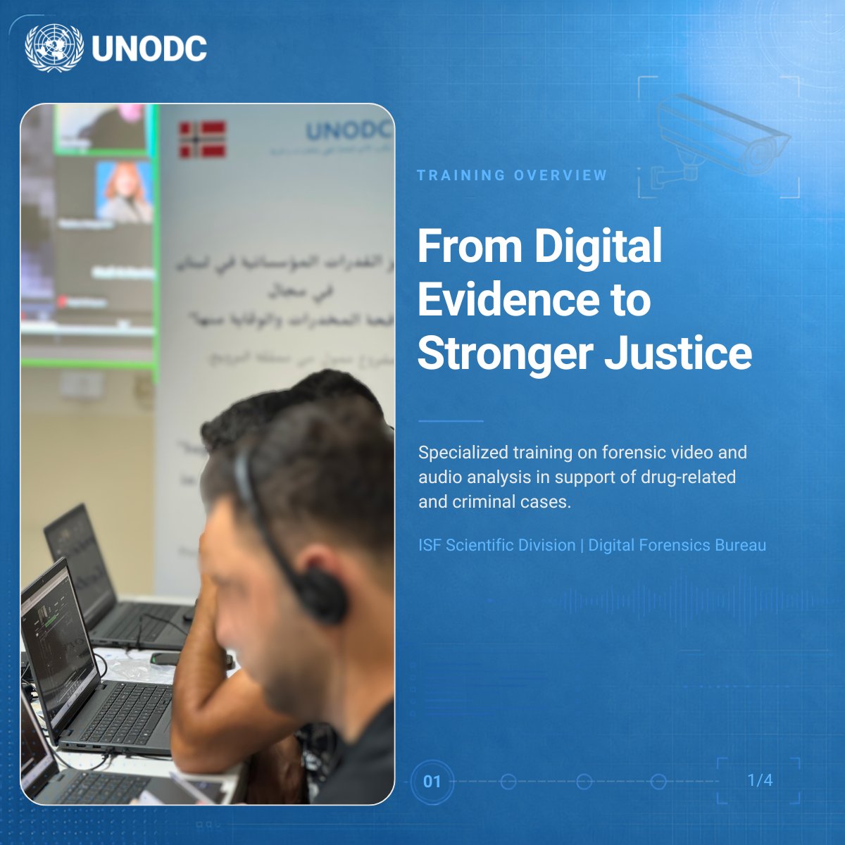 UNODC_ROMENA's tweet photo. 🔍Audio, video,&amp;metadata:Transforming complex digital data2verifiable evidence.

W/ @LebISF &amp;funded by @NorwayinLeb_Syr🇳🇴, @UNODC is launching 5days course on Forensic Video&amp;Audio Analysis in @LebISF #Beirut for Digital Forensics Bureau officers.
Swipe 2see our core objectives➡️ https://t.co/Upns6Yh2rj