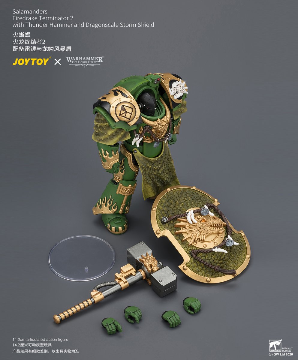 Joytoy_official's tweet photo. Salamanders
Firedrake Terminator 2
with Thunder Hammer and Dragonscale Storm Shield
#warhammer30k #warhammercommunity #warhammer #joytoy #toyphotography #toy #toyphoto #actionfigure #actionfigures #joytoyactionfigure https://t.co/J3MTtmlQPF
