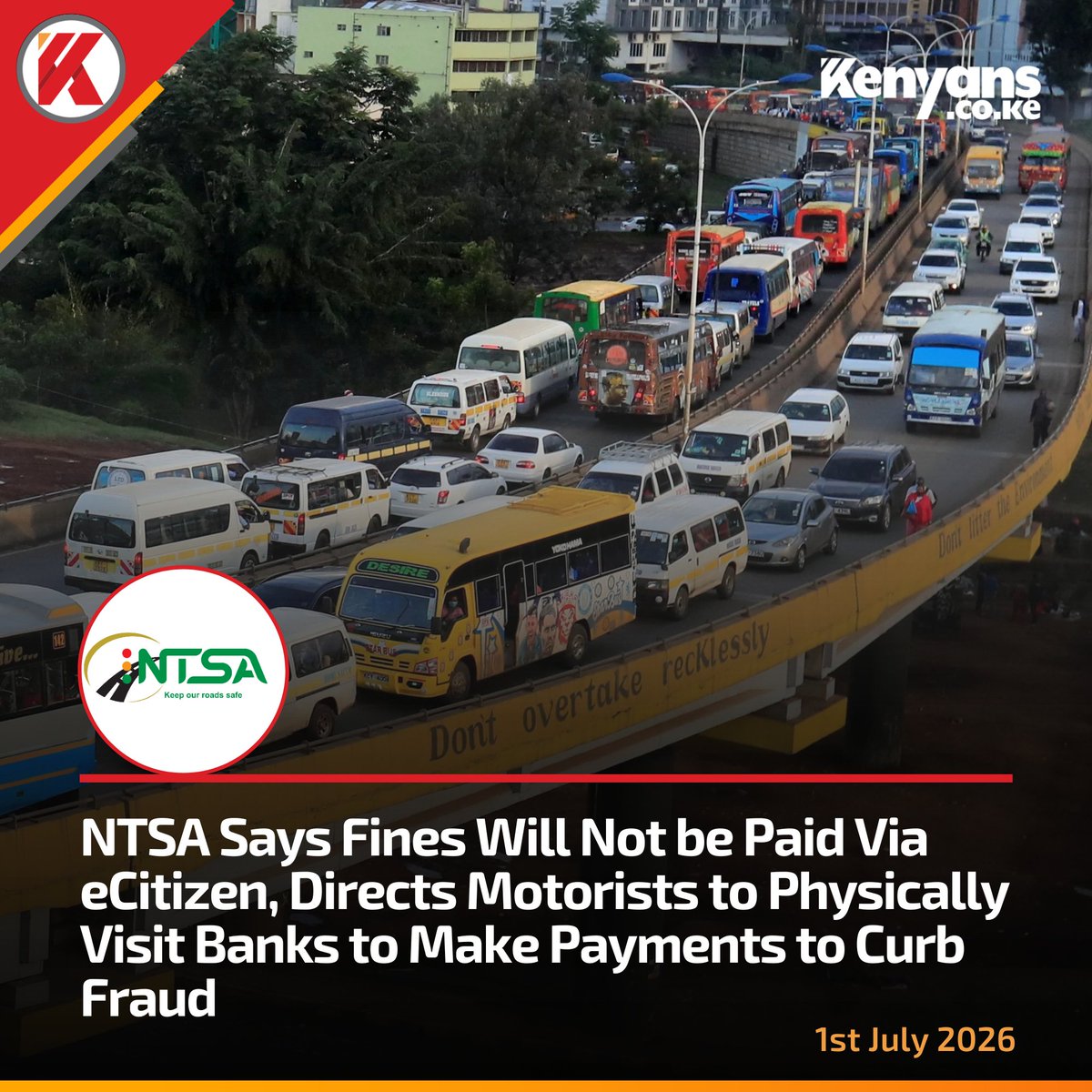 Kenyans's tweet photo. NTSA says fines will not be paid via eCitizen https://t.co/6J8cAF9OUY