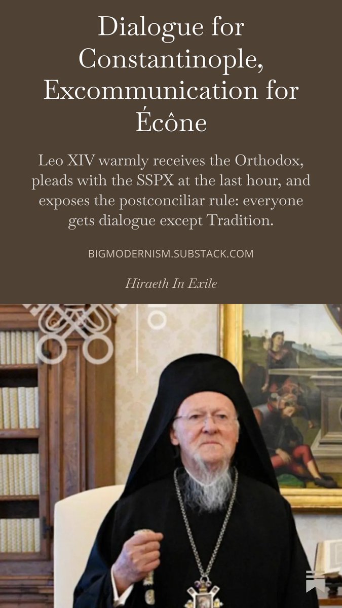 BigModernism's tweet photo. Read here: https://t.co/ggNVT0n25V
#SSPX #LeoXIV #VaticanII #TradCatholic #LatinMass https://t.co/g45Vz6fi6d