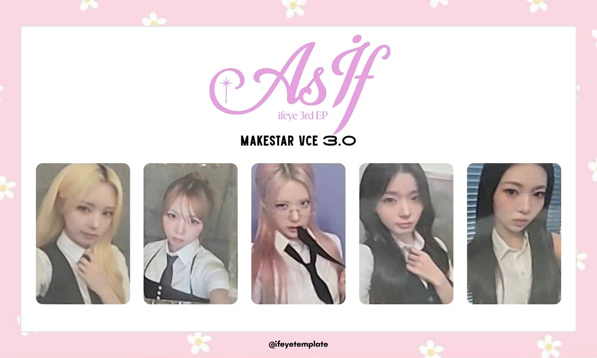 Ifeyetemplate's tweet photo. 💭🎀
ifeye 3rd EP [As if] 

MAKESTAR videocall 3.0

pc photo card templates photocard
이프아이 포카 포토카드 トレカ 一覧
#ifeye #이프아이 #As_if
#ifeyetemplate https://t.co/n3kBa3HulR