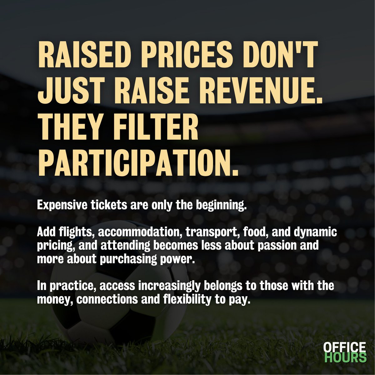 kingsbschool's tweet photo. Some England fans are facing costs of up to £5,000 to follow the group stage. 

Professor Sally Everett explores the systems behind modern mega-events.

Office Hours: Why is the World Cup so expensive?
https://t.co/Qc7U8vCkAR

#FIFAWorldCup #DynamicPricing https://t.co/slYhakPPor