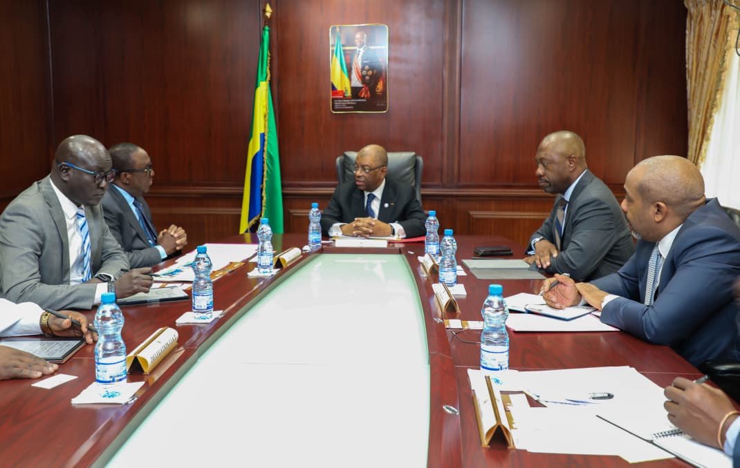 simeonehui's tweet photo. Honored to meet this week with H.E. Alexandre Barro Chambrier, Vice President of Gabon. We discussed how agriculture can drive food sovereignty, economic diversification & youth employment. Encouraged by the Government’s vision and looking forward to building a strategic partnership between Gabon and @IITA_CGIAR. #Gabon #Agriculture #CGIAR