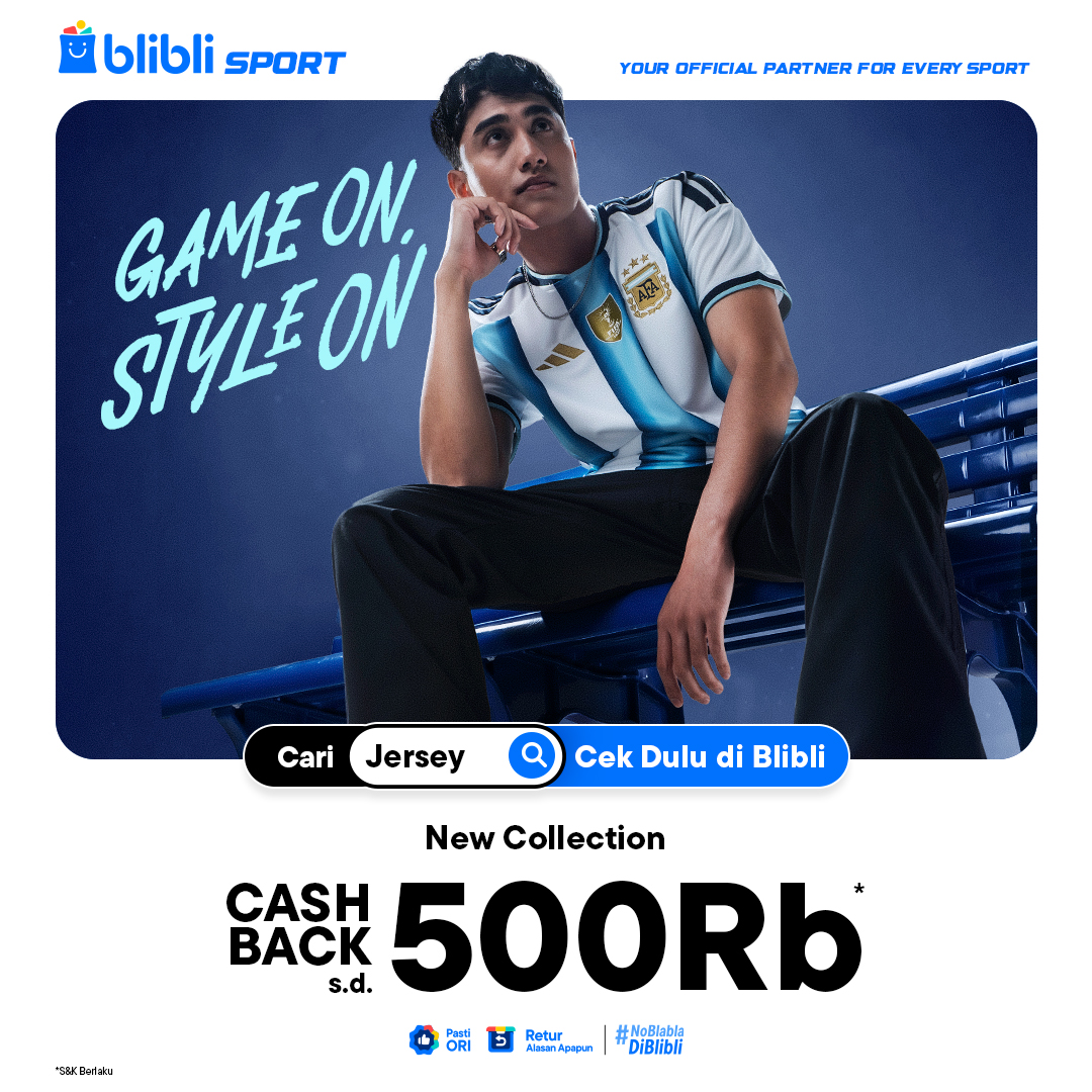 bliblidotcom's tweet photo. Siap-siap pakai jersey favoritmu. Mau nonton bareng, main, atau buat tampil all out. Cek Dulu di Blibli