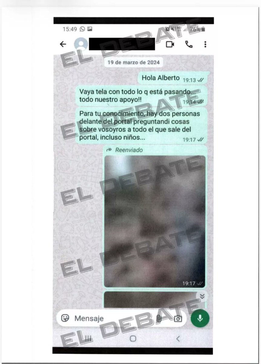 eldebate_com's tweet photo. 🔴 Los mensajes que demuestran que los vecinos alertaron al novio de Ayuso de la presencia de periodistas en su casa https://t.co/JK7daQ5NFA