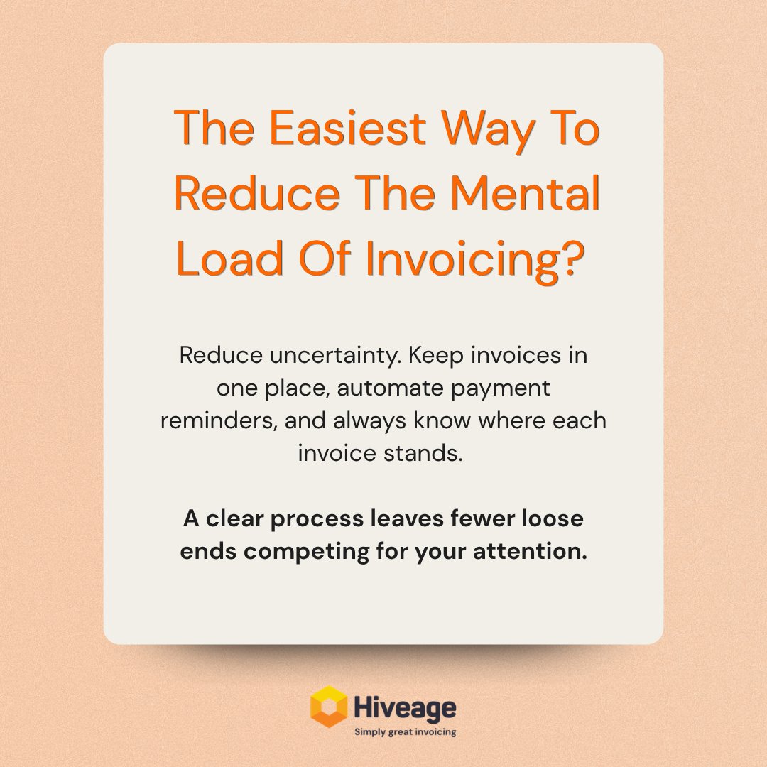 hiveage's tweet photo. An unpaid invoice creates more than a payment delay.

It creates unanswered questions.

The more uncertainty in your invoicing process, the more attention it demands.

Clear payment terms, invoice tracking, and automatic reminders help close that gap.

Looking to strengthen your payment process? Get Paid Faster Toolkit: https://t.co/2TEBwH4bi0

#freelancing #invoicing #cashflow #smallbusiness #hiveage